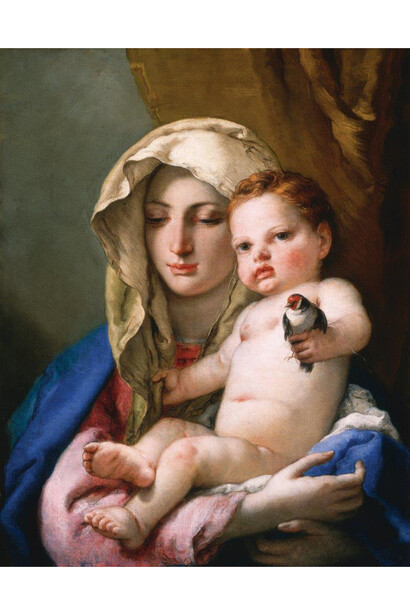 Giovanni Battista Tiepolo, Madonna of the Goldfinch, ca. 1767–70; Oil on canvas, 24 13/16 × 19 13/16 in.; National Gallery of Art, Washington, D.C.; Samuel H. Kress Collection; inv. 1943.4.40