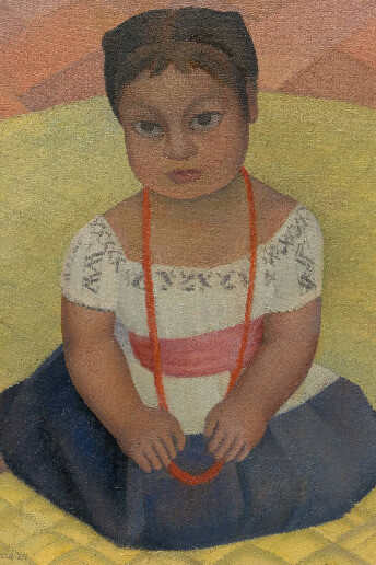 
Diego Rivera
Kneeling Child on Yellow Background (Mexican Girl-Child)
1927
