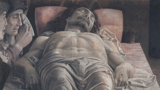 Andrea Mantegna, Cristo morto, particolare