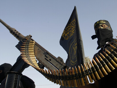 An armed IS terrorist