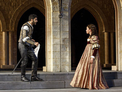 Montaje de Otelo, para Shakespeare in the Park en el Teatro Delacorte 