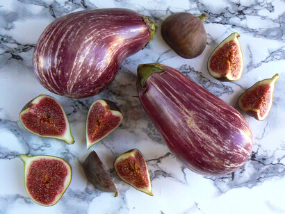 Melanzane e fichi viola
