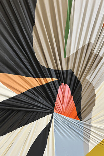 Carrie Gillen, Matchstick (Diptych) (detail).
Stretched Fabric, Acrylic,
30 x 48 inches, Total Diptych Size. Courtesy of the artist and JoAnne Artman Gallery