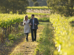 Walking through vineyards, Adelaide, Australia