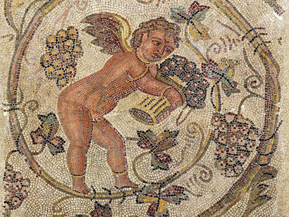 Cupido che fa la vendemmia a Cartagine