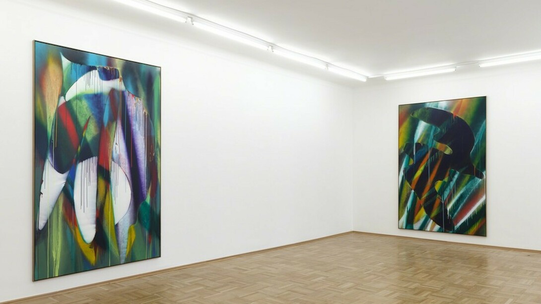 Katharina Grosse, Exhibition view. Courtesy of Galerie nächst St. Stephan Rosemarie Schwarzwälder