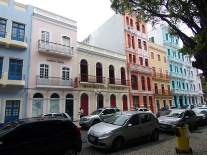 Rua do Bom Jesus, Recife, vendo-se a 1ª Sinagoga das Américas 