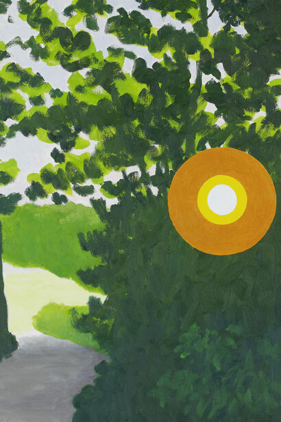 Nobuyuki Takahashi, On the Way Home from College (detail), 2015, Oil on canvas, 25 7/10 x 19 7/10 in.