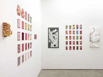 Various artists, Red envelope show, exhibition view. Courtesy of Harman Projects