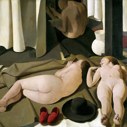Felice Casorati,
Meriggio, 1920 ca.,
Olio su legno,
118 x 128,
Museo Revoltella – Galleria d’arte moderna, Trieste
