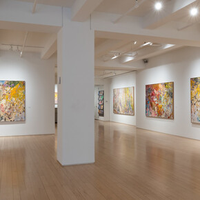 Larry Poons, Provocation, Iliad: powers + spells, exhibition view. Courtesy of Yares Art Gallery