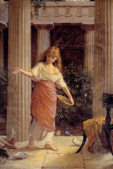 John William Waterhouse, En el peristilo (1874)