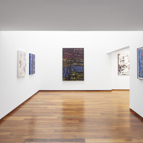 Willy Kautz, Contra-pintura gravitacional, exhibition view. Courtesy of Proyectos Monclova