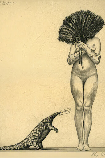 Richard Müller, Una domanda, acquaforte, 1918, 32,2 x 25 cm