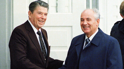 Ronald Reagan and Michail Gorbachev