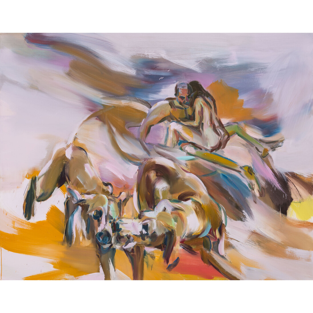Suzanne Unrein, Dwellers, 2014, Oil on canvas, 48” x 60”