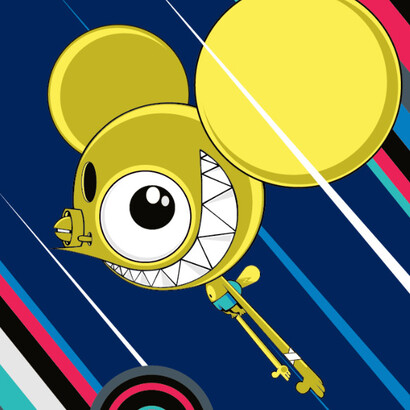 James Marshall, Space Monkey, 2014, 18x24 in.