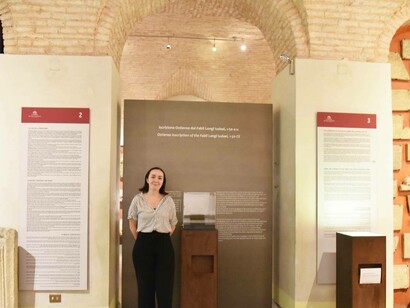Room 2: From Judaei to Giudei: Rome and its Jews. Tombstones casts from Rome catacombs and from Ostia Antica synagogue

