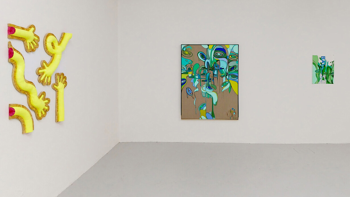  Ally Rosenberg and Michael Bevilacqua. Noises from the closet, installation view. Courtesy of The Flat 