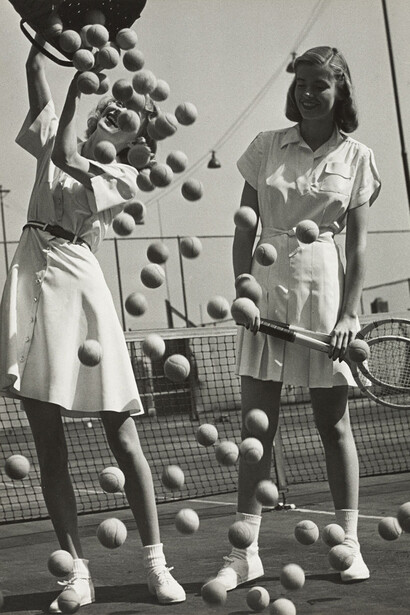 Hermann Landshoff - "Tennis balls" with models Wanda Delafield and Peggy Lloyd