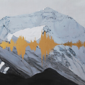 Gao Weigang, Struggler 6, 2015, Oil on stainless steel, 150 x 190 x 5 cm / 59 1/16 x 74 3/4 x 2 inches, Courtesy Galerie Perrotin