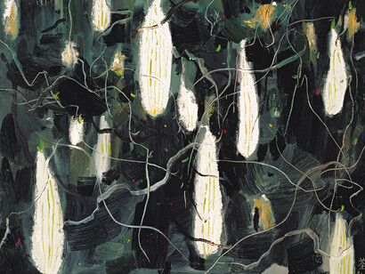 Wu Guanzhong, Bitter melon homestead, 1998. Courtesy of Hong Kong Museum of Art