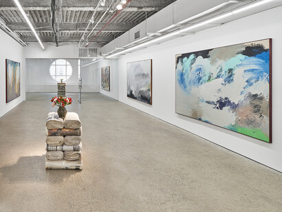 Thomas McDonell, Figueroa St. paintings, exhibition view. Courtesy of Europa Gallery