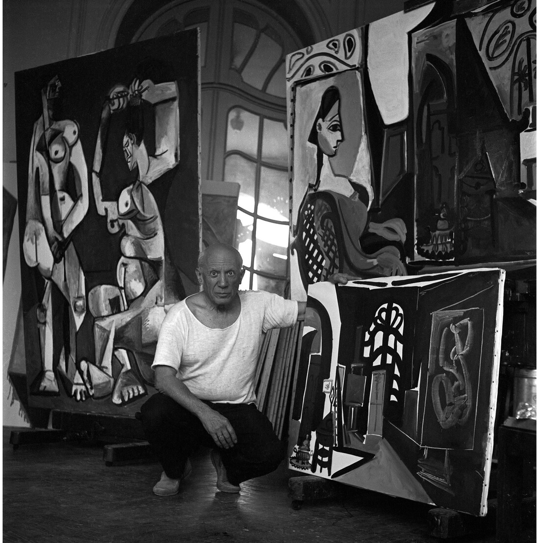 Lee Miller (1907-77), Picasso with La Coiffure, Villa La Californie, France, 1956, Photographer: Lee Miller, Negative Number: P0895, Notes: VN
© Lee Miller Archives, England 2015. All rights reserved