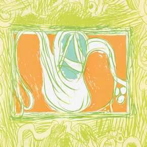 Pierre Alechinsky, Crevette et salade, 1969. Courtesy of Galerie Lelong & Co