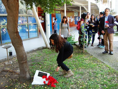 Ofrenda floral en el homenaje del 01 de octubre de 2014