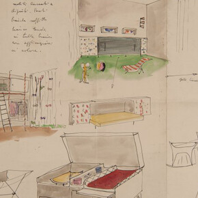 Lina Bo Bardi Drawing. Courtesy of Fundació Joan Miró