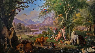 "Adamo ed Eva nel Paradiso Terrestre", di Johann Wenzel Peter, (1800 ca.)