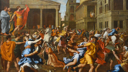 Nicolas Poussin, El rapto de las Sabinas, 1637-38,  Museo del Louvre, Paris, France