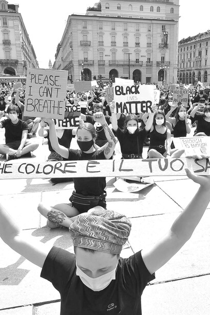 Manifestaciones en Italia en memoria de George Floyd y contra el racismo