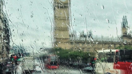 A rainy day in London, United Kingdom
