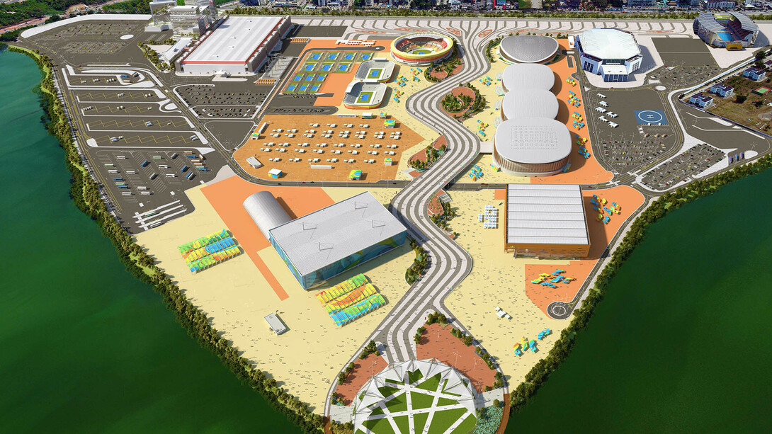 Representação do Parque Olímpico dos Jogos Rio 2016