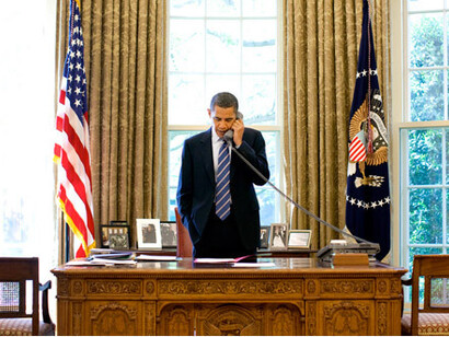 Barack Obama en el despacho Oval