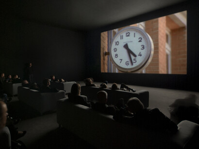 Christian Marclay, The clock, exhibition view. Courtesy of Neue Nationalgalerie