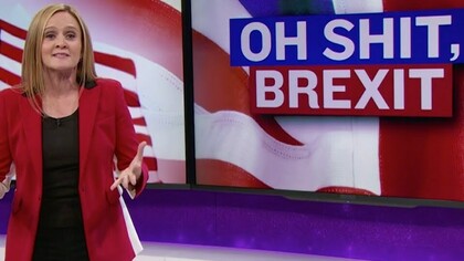 Programa de televisión anunciando el Brexit