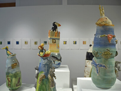 Karin Bruckner and Kate Missett, Small worlds, exhibition view. Courtesy of Carter Burden Gallery