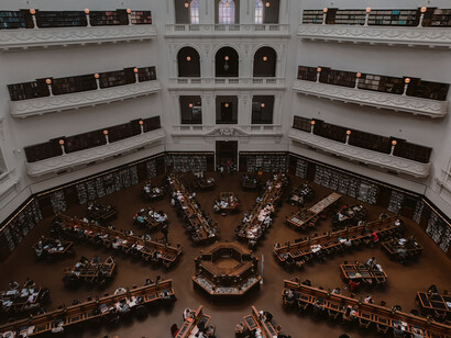 The beautiful State Library Victoria, Melbourne, Australia
