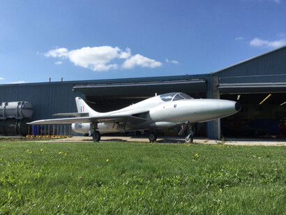 Hawker Hunter T7. Courtesy of Jet Aircraft Museum