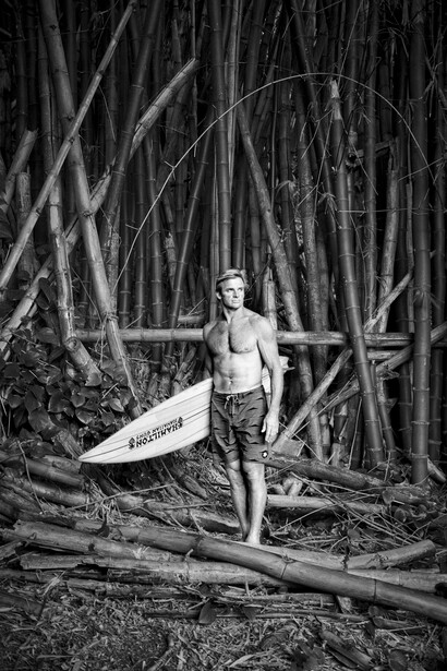 Olaf Heine, Laird Hamilton (Bamboo), Kauai, 2018. Courtesy of the artist and Camera Work Gallery