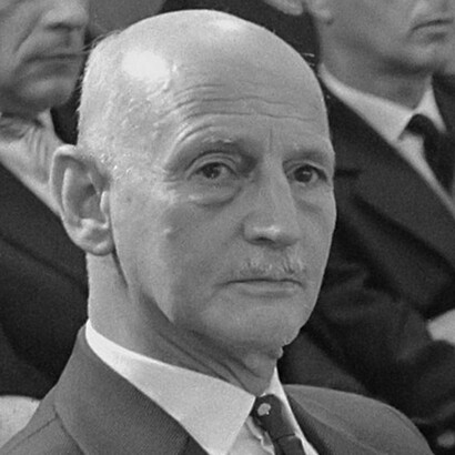 Otto Frank presso la Fondazione Casa di Anne Frank nel 1961