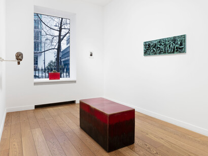 View of Johan Creten's exhibition 'How to Explain the
Sculptures to an Influencer?' at Perrotin Matignon, Paris,
2024. Photo: Tanguy Beurdeley ©Johan Creten/ADAGP,
Paris, 2024. Courtesy of the artist and Perrotin