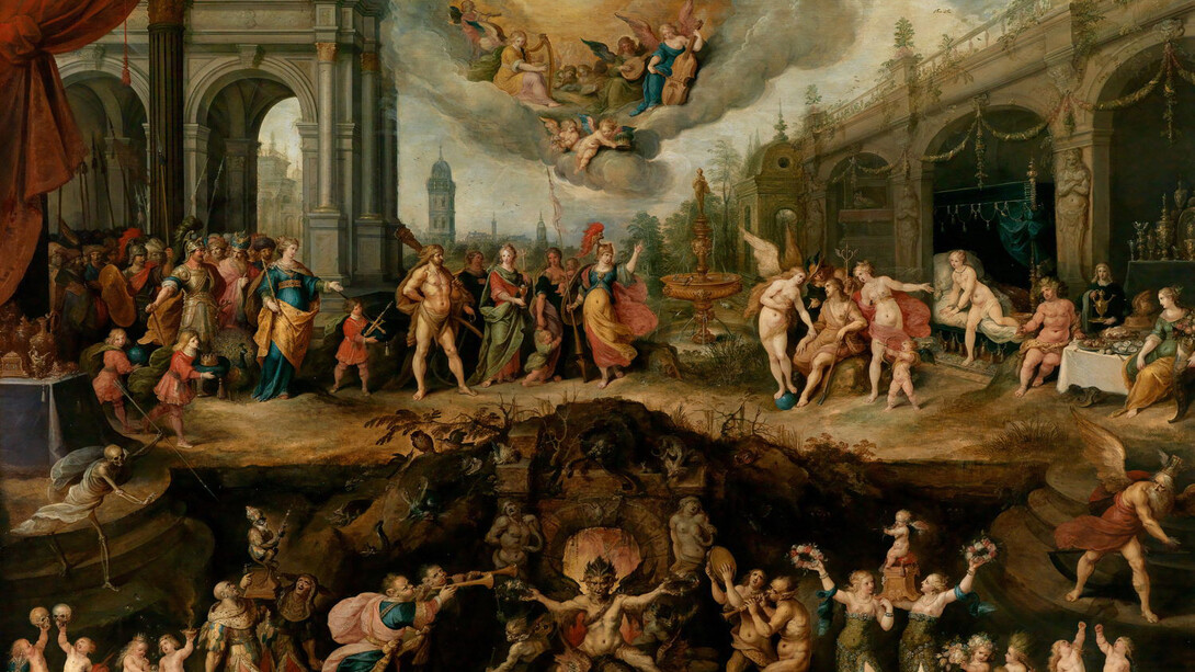 Frans Francken el Joven; El eterno dilema de la humanidad-La elección entre la virtud y el vicio, 1633 (detalle)