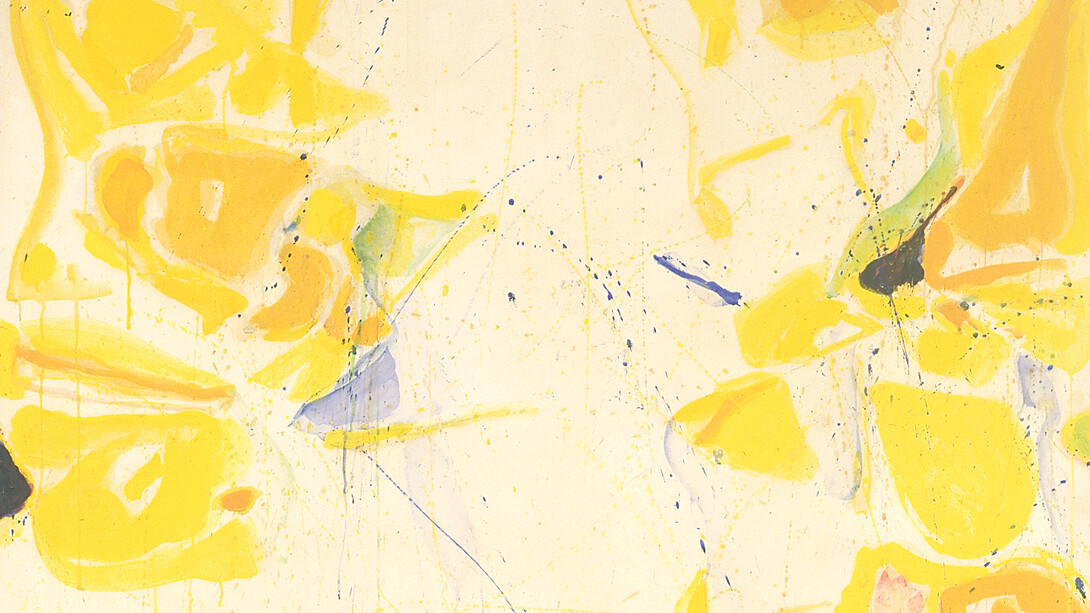Sam Francis, Untitled (SF59-351), detail, 1959, Oil on paper mounted on canvas, 166 x 111 cm (65 1/3 x 43 7/10 in)
