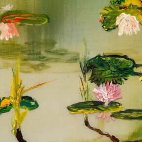 Darius Yektai, Waterlily reflected pond, 2024. Courtesy of Grenning Gallery