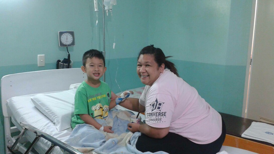 Igi Takasan and his mother during treatment, her fight for medical cannabis access began with this battle for leukemia 