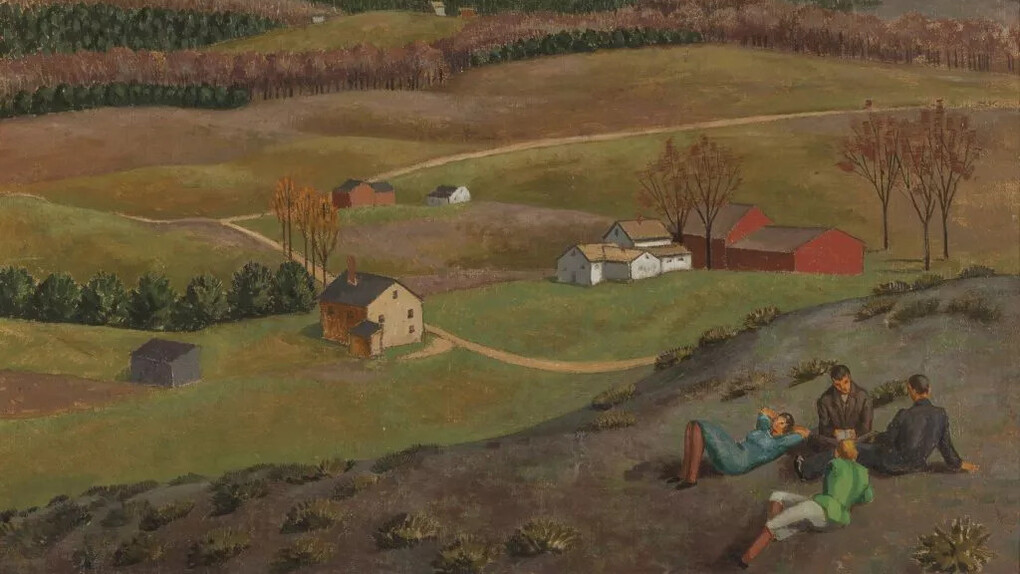 Molly Luce, Reading from Frost, circa 1932. Courtesy of Childs Gallery